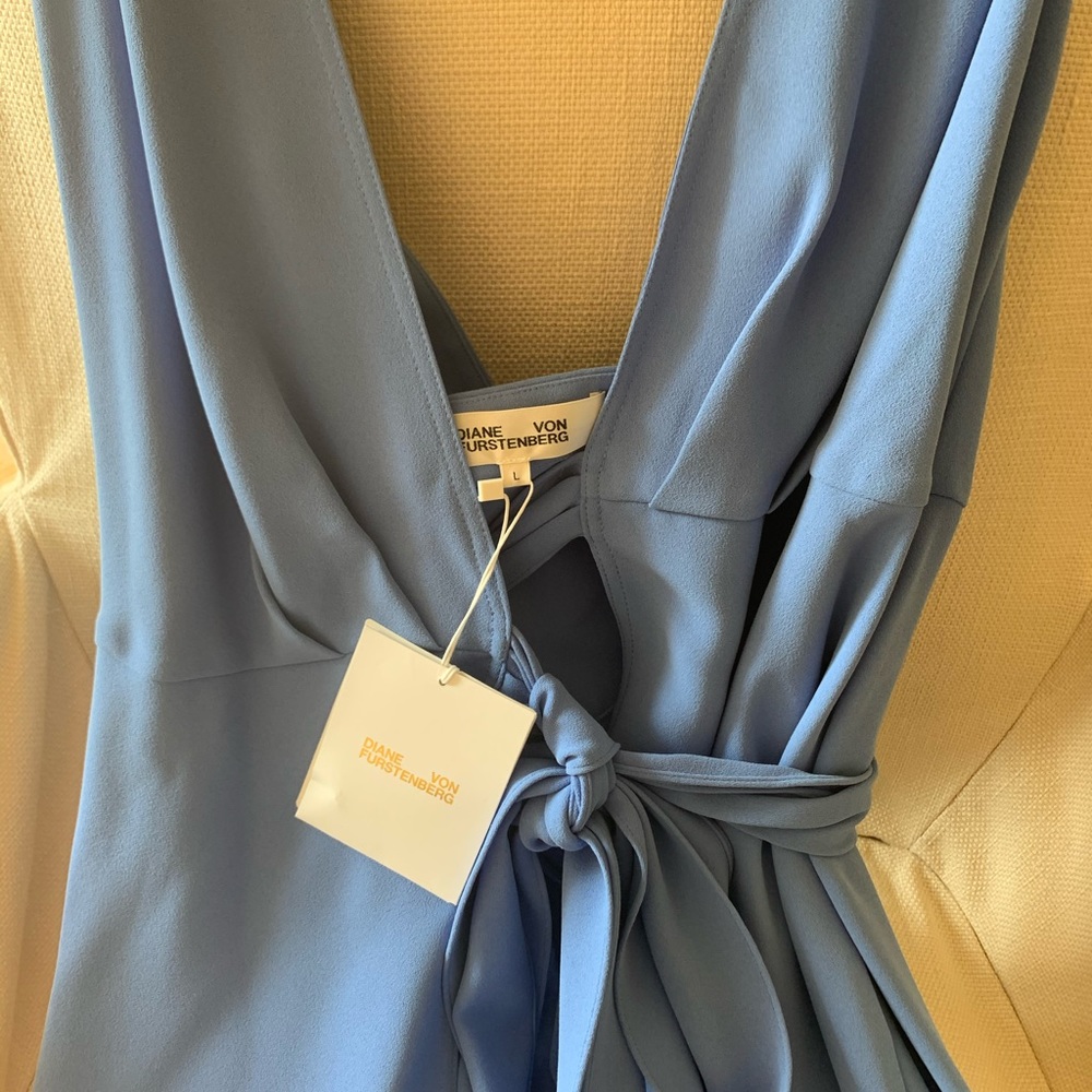 SOLD-DVF Violet Halter Dress- - Picture 7 of 8